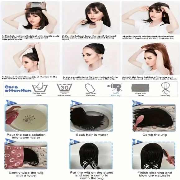 European and American Split Orange wavy 26-inch Full Head Wig - Picture 6 of 6